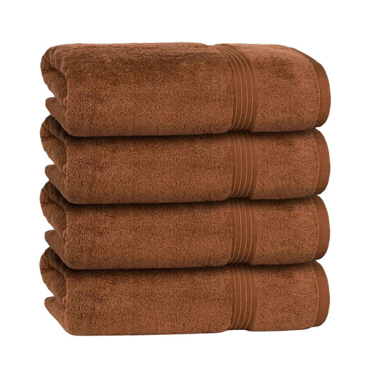Bliss Kingdom 100% Combed Cotton Bath Towels 4-Pack – Large 70x140 cm, Soft & Absorbent, Quick Dry, Durable Bathroom Towels for Home, Spa & Hotel Use