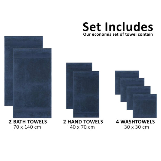Bliss Kingdom 100% Combed Cotton 8-Piece Towel Set – Luxury Soft & Absorbent Bath Towels, Hand Towels & Washcloths for Bathroom – Quick Dry, Durable & Gift Ready