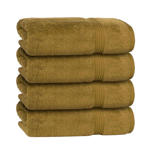 Bliss Kingdom 100% Combed Cotton Bath Towels 4-Pack – Large 70x140 cm, Soft & Absorbent, Quick Dry, Durable Bathroom Towels for Home, Spa & Hotel Use