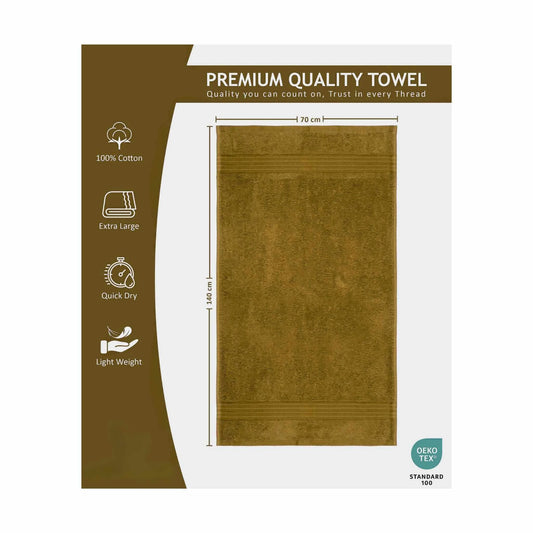 Bliss Kingdom 100% Combed Cotton Bath Towels 4-Pack – Large 70x140 cm, Soft & Absorbent, Quick Dry, Durable Bathroom Towels for Home, Spa & Hotel Use