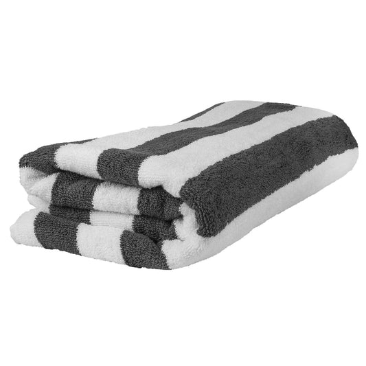 Bliss Kingdom Cabana Stripes Beach & Pool Towels 2-Pack – Extra Large 90x180 cm, 100% Cotton, Soft & Absorbent Luxury Towels for Pool, Beach & Spa Use