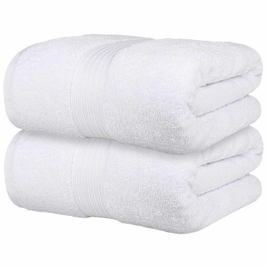 Bliss Kingdom Jumbo Bath Sheets 2-Pack – Extra Large 90x180 cm, 100% Combed Cotton, Soft & Absorbent Luxury Towels for Bathroom, Spa & Hotel Use