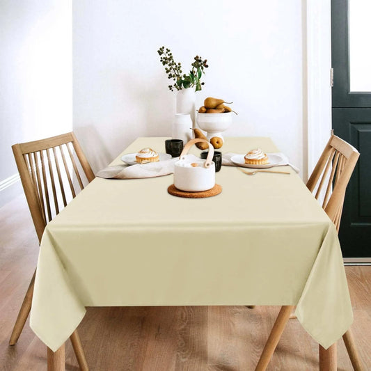 Bliss Kingdom Cotton Rich Rectangular Tablecloth 160x140 cm – Soft, Durable & Breathable Table Cover for Dining, Kitchen & Special Occasions