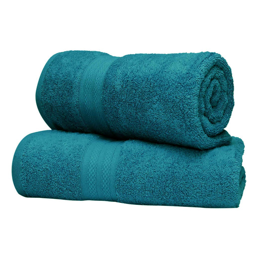 Bliss Kingdom Indigo Bath Towels 2-Pack – Extra Large 70x140 cm, 100% Cotton, Soft & Absorbent Quick Dry Towels for Bathroom, Spa & Hotel Use