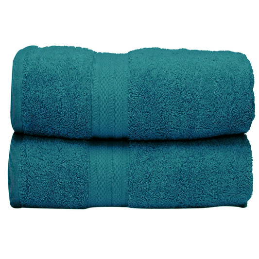 Bliss Kingdom Indigo Bath Towels 2-Pack – Extra Large 70x140 cm, 100% Cotton, Soft & Absorbent Quick Dry Towels for Bathroom, Spa & Hotel Use