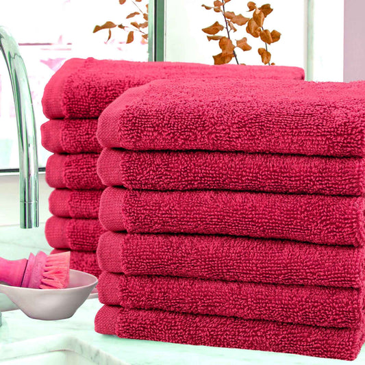 Bliss Kingdom 100% Combed Cotton Washcloths 12-Pack – 30x30 cm, Soft & Absorbent Luxury Face & Hand Towels for Bathroom, Spa & Home Use