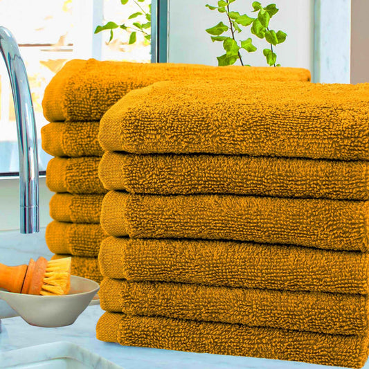 Bliss Kingdom 100% Combed Cotton Washcloths 12-Pack – 30x30 cm, Soft & Absorbent Luxury Face & Hand Towels for Bathroom, Spa & Home Use