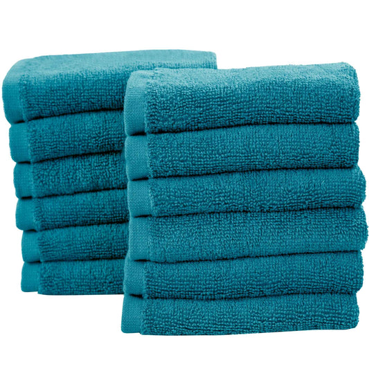 Bliss Kingdom 100% Combed Cotton Washcloths 12-Pack – 30x30 cm, Soft & Absorbent Luxury Face & Hand Towels for Bathroom, Spa & Home Use