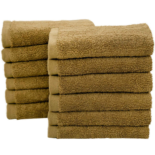 Bliss Kingdom 100% Combed Cotton Washcloths 12-Pack – 30x30 cm, Soft & Absorbent Luxury Face & Hand Towels for Bathroom, Spa & Home Use
