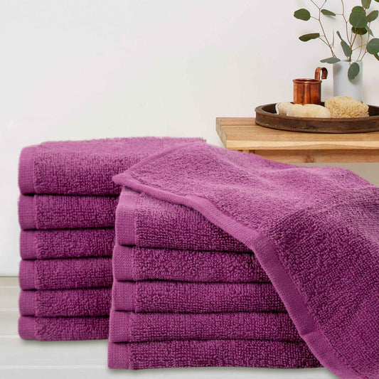 Bliss Kingdom 100% Combed Cotton Washcloths 12-Pack – 30x30 cm, Soft & Absorbent Luxury Face & Hand Towels for Bathroom, Spa & Home Use