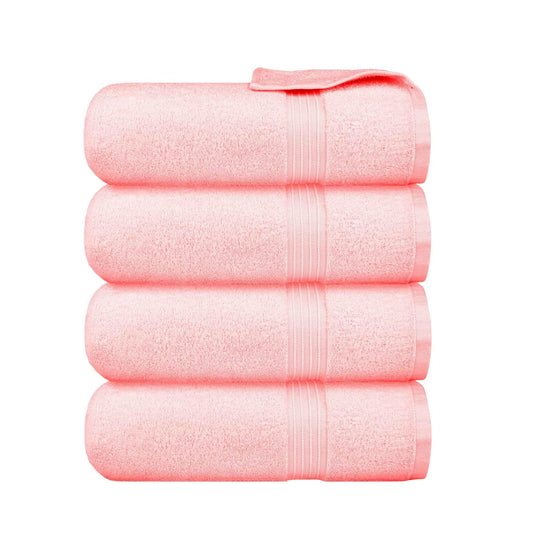 Bliss Kingdom 100% Combed Cotton Bath Towels 4-Pack – Large 70x140 cm, Soft & Absorbent,  Quick Dry, Durable Bathroom Towels for Home, Spa & Hotel Use
