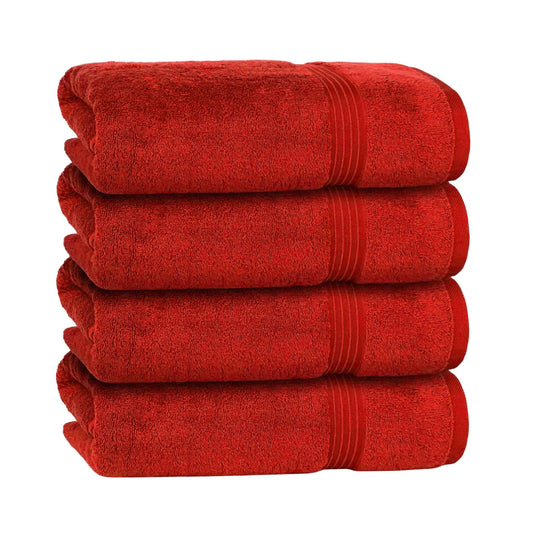 Bliss Kingdom 100% Combed Cotton Bath Towels 4-Pack – Large 70x140 cm, Soft & Absorbent,  Quick Dry, Durable Bathroom Towels for Home, Spa & Hotel Use