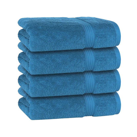 Bliss Kingdom 100% Combed Cotton Bath Towels 4-Pack – Large 70x140 cm, Soft & Absorbent,  Quick Dry, Durable Bathroom Towels for Home, Spa & Hotel Use