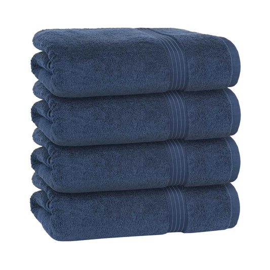 Bliss Kingdom 100% Combed Cotton Bath Towels 4-Pack – Large 70x140 cm, Soft & Absorbent,  Quick Dry, Durable Bathroom Towels for Home, Spa & Hotel Use