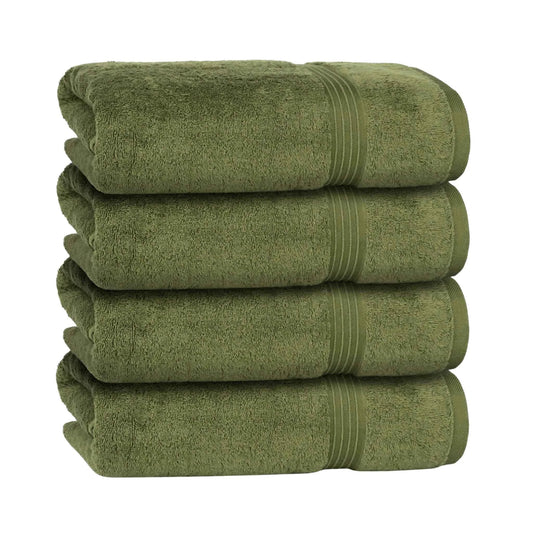 Bliss Kingdom 100% Combed Cotton Bath Towels 4-Pack – Large 70x140 cm, Soft & Absorbent,  Quick Dry, Durable Bathroom Towels for Home, Spa & Hotel Use