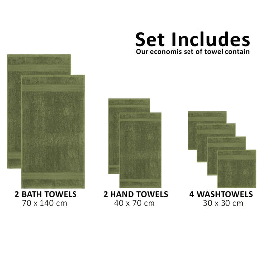 Bliss Kingdom 100% Combed Cotton 8-Piece Towel Set – Luxury Soft & Absorbent Bath Towels,  Hand Towels & Washcloths for Bathroom – Quick Dry, Durable & Gift Ready