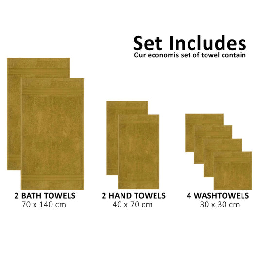 Bliss Kingdom 100% Combed Cotton 8-Piece Towel Set – Luxury Soft & Absorbent Bath Towels,  Hand Towels & Washcloths for Bathroom – Quick Dry, Durable & Gift Ready