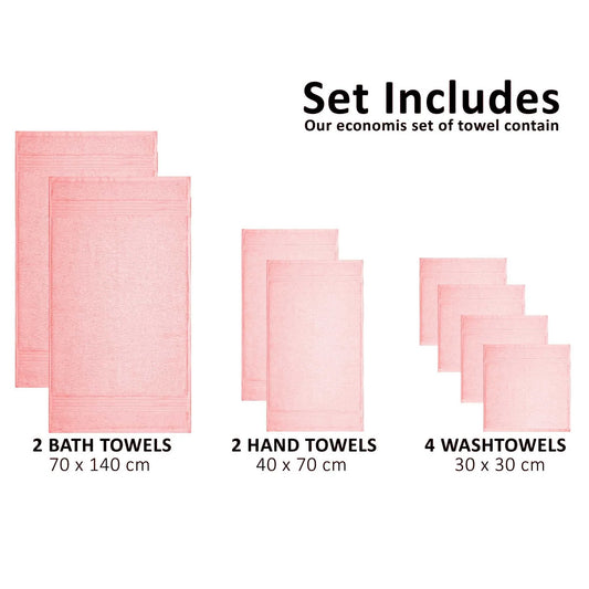 Bliss Kingdom 100% Combed Cotton 8-Piece Towel Set – Luxury Soft & Absorbent Bath Towels,  Hand Towels & Washcloths for Bathroom – Quick Dry, Durable & Gift Ready