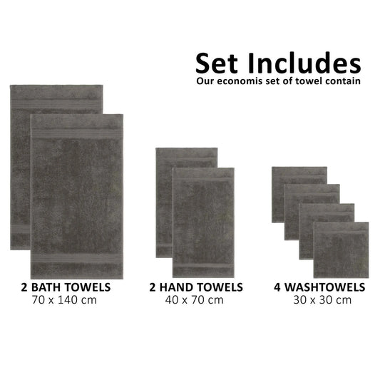 Bliss Kingdom 100% Combed Cotton 8-Piece Towel Set – Luxury Soft & Absorbent Bath Towels,  Hand Towels & Washcloths for Bathroom – Quick Dry, Durable & Gift Ready