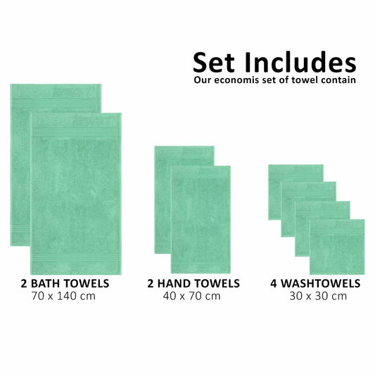 Bliss Kingdom 100% Combed Cotton 8-Piece Towel Set – Luxury Soft & Absorbent Bath Towels,  Hand Towels & Washcloths for Bathroom – Quick Dry, Durable & Gift Ready