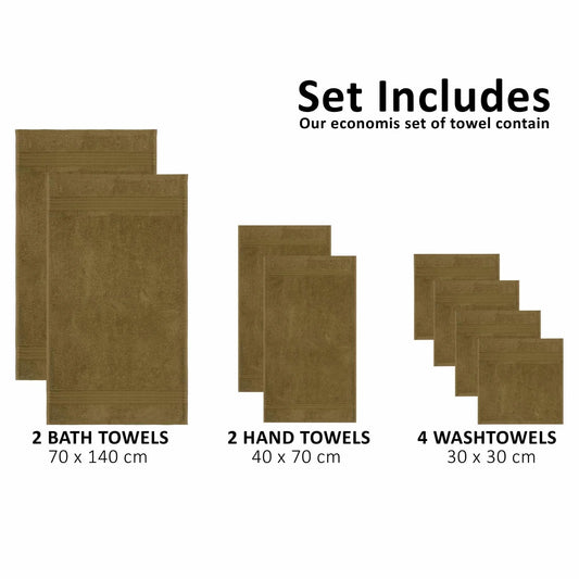 Bliss Kingdom 100% Combed Cotton 8-Piece Towel Set – Luxury Soft & Absorbent Bath Towels,  Hand Towels & Washcloths for Bathroom – Quick Dry, Durable & Gift Ready