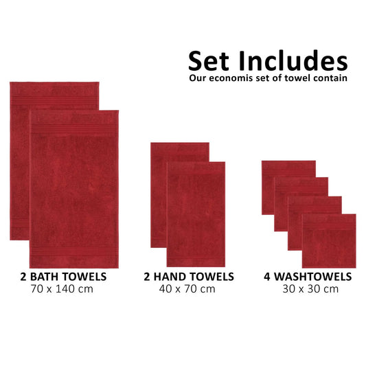 Bliss Kingdom 100% Combed Cotton 8-Piece Towel Set – Luxury Soft & Absorbent Bath Towels,  Hand Towels & Washcloths for Bathroom – Quick Dry, Durable & Gift Ready