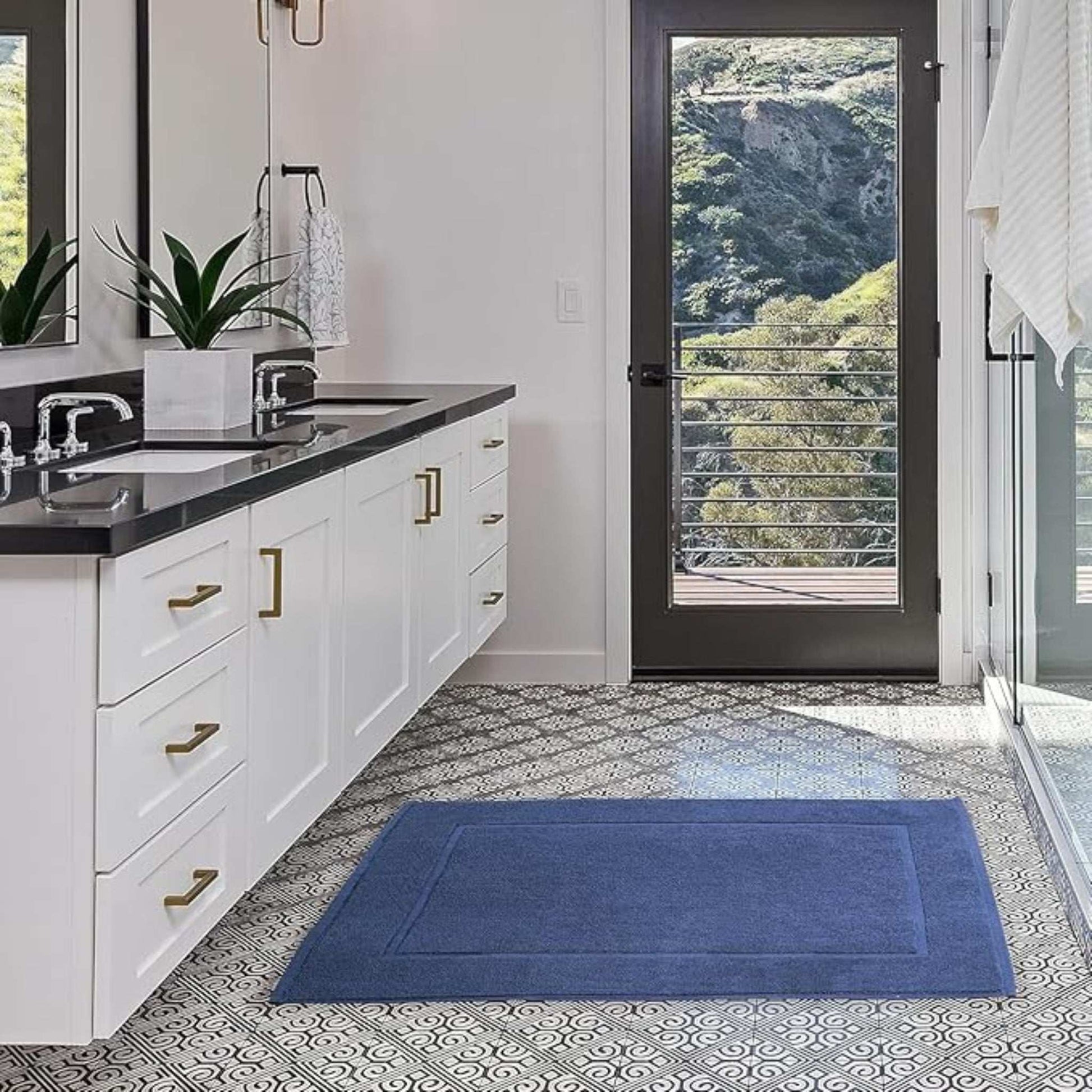 Bath Mats - 2 Pack Floor Mats for Bathrooms & Kitchen