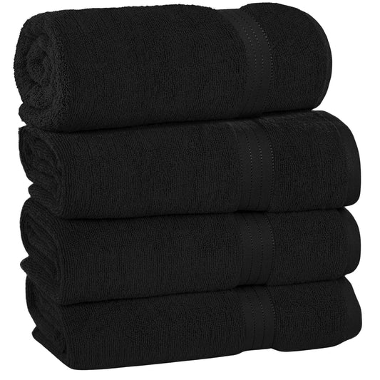 Bliss Kingdom 100% Cotton Bath Towels 4-Pack – Large 27x54 Inches, Soft & Absorbent, Durable  Quick Dry Towels for Bathroom, Spa & Hotel Use