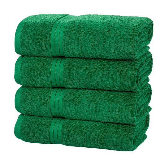 Bliss Kingdom 100% Cotton Bath Towels 4-Pack – Large 27x54 Inches, Soft & Absorbent, Durable  Quick Dry Towels for Bathroom, Spa & Hotel Use