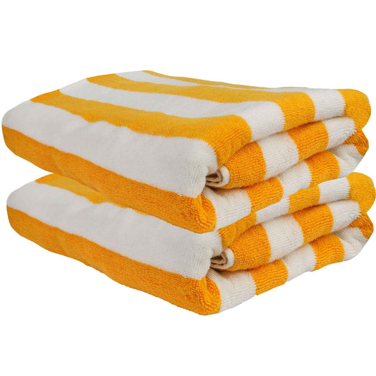 Bliss Kingdom Cabana Stripes Beach & Pool Towels 2-Pack – Extra Large 90x180 cm, 100%  Cotton, Soft & Absorbent Luxury Towels for Pool, Beach & Spa Use