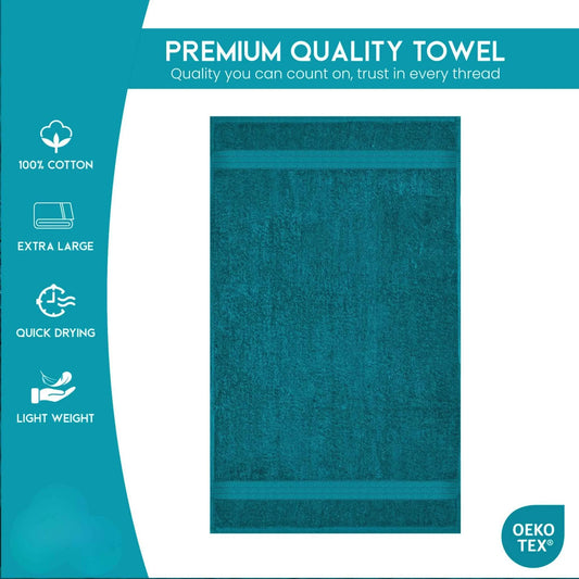 Bliss Kingdom 100% Cotton Bath Towels 4-Pack – Large 27x54 Inches, Soft & Absorbent, Durable  Quick Dry Towels for Bathroom, Spa & Hotel Use