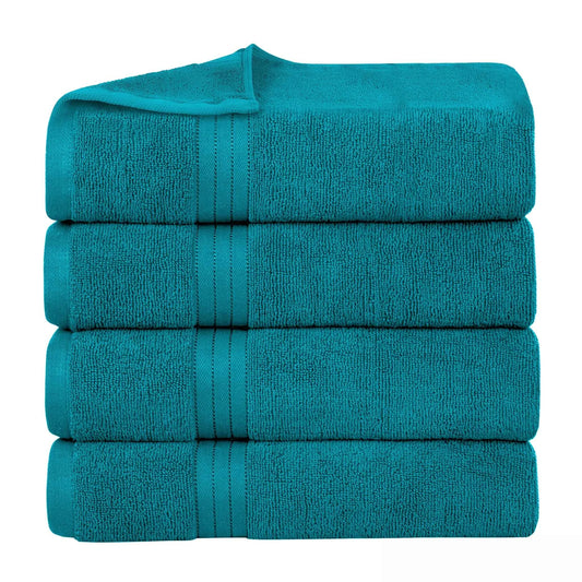 Bliss Kingdom 100% Cotton Bath Towels 4-Pack – Large 27x54 Inches, Soft & Absorbent, Durable  Quick Dry Towels for Bathroom, Spa & Hotel Use