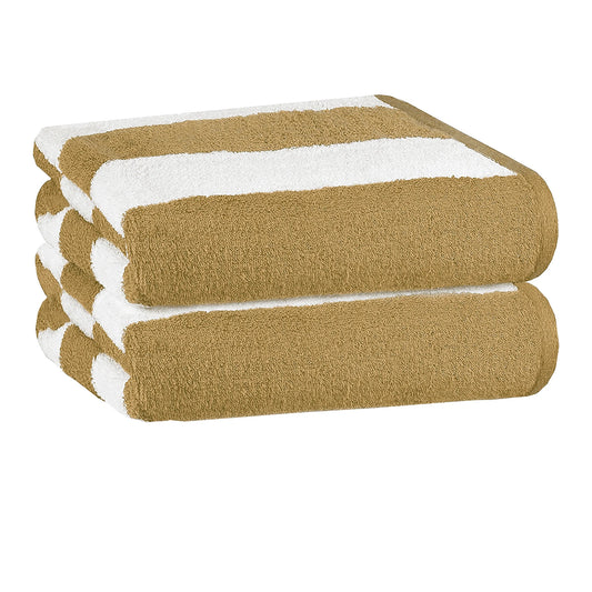 Bliss Kingdom Cabana Stripes Beach & Pool Towels 2-Pack – Extra Large 90x180 cm, 100%  Cotton, Soft & Absorbent Luxury Towels for Pool, Beach & Spa Use