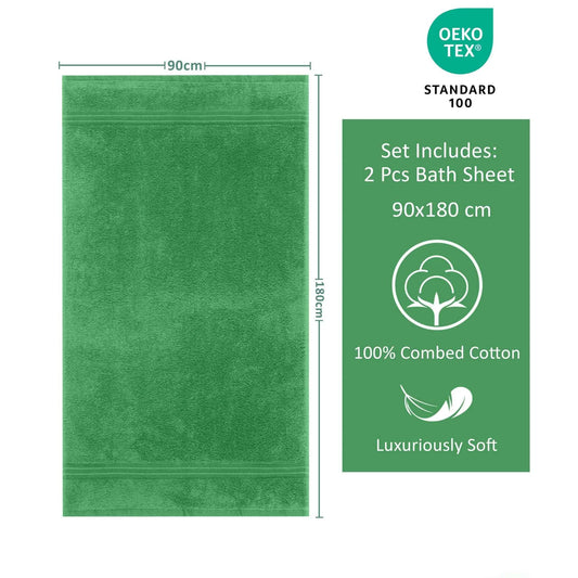Bliss Kingdom Jumbo Bath Sheets 2-Pack – Extra Large 90x180 cm, 100% Combed Cotton, Soft &  Absorbent Luxury Towels for Bathroom, Spa & Hotel Use