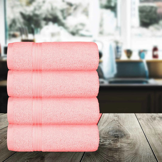 Bliss Kingdom Luxury Hand Towels 4-Pack – 40x70 cm, 100% Combed Cotton, Soft & Absorbent  Premium Towels for Bathroom, Kitchen & Spa Use