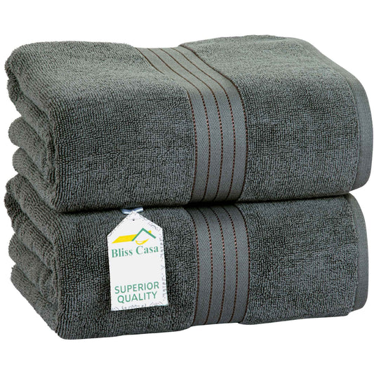 Bliss Kingdom Luxe Jumbo Bath Sheets 2-Pack – Extra Large 90x180 cm, 100% Combed Cotton,  Soft & Absorbent Luxury Towels for Bathroom, Spa & Hotel Use