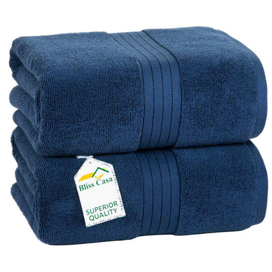 Bliss Kingdom Luxe Jumbo Bath Sheets 2-Pack – Extra Large 90x180 cm, 100% Combed Cotton,  Soft & Absorbent Luxury Towels for Bathroom, Spa & Hotel Use