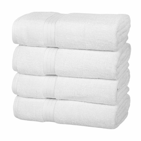 Bliss Kingdom 100% Cotton Bath Towels 4-Pack – Large 27x54 Inches, Soft & Absorbent, Durable  Quick Dry Towels for Bathroom, Spa & Hotel Use