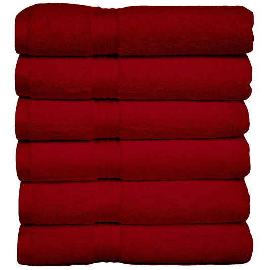 Bliss Kingdom Large Hand Towels 6-Pack – 50x100 cm, 100% Combed Cotton, Soft & Absorbent  Luxury Towels for Bathroom, Kitchen & Spa Use