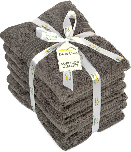 Large Hand Towels - 6 Pack (50 x 100 cm) | 100% Combed Cotton, Ultra Soft & Highly Absorbent | Premium Hotel & Spa Quality Towels. Available in a variety of colours - Bliss Kingdom