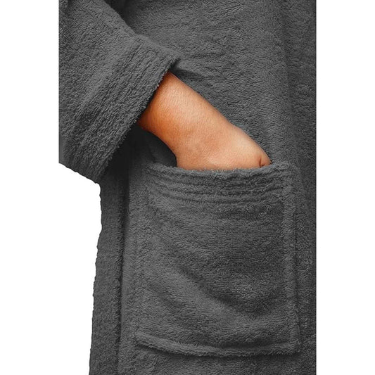 Bliss Kingdom Unisex Cotton Bathrobe for Men & Women – Soft & Absorbent Hooded Robe with  Pockets and Belt, Premium 100% Ring-Spun Cotton for Bathroom, Spa & Home Use