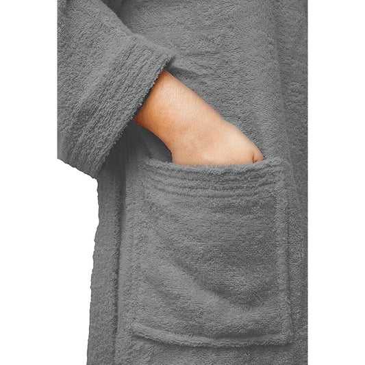 Bliss Kingdom Unisex Cotton Bathrobe for Men & Women – Soft & Absorbent Hooded Robe with  Pockets and Belt, Premium 100% Ring-Spun Cotton for Bathroom, Spa & Home Use