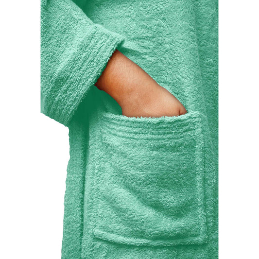 Bliss Kingdom Unisex Cotton Bathrobe for Men & Women – Soft & Absorbent Hooded Robe with  Pockets and Belt, Premium 100% Ring-Spun Cotton for Bathroom, Spa & Home Use
