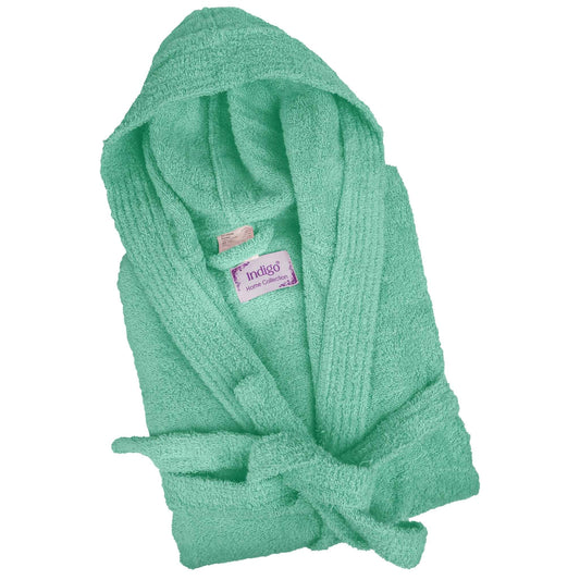 Bliss Kingdom Unisex Cotton Bathrobe for Men & Women – Soft & Absorbent Hooded Robe with  Pockets and Belt, Premium 100% Ring-Spun Cotton for Bathroom, Spa & Home Use