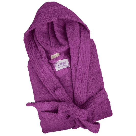 Bliss Kingdom Unisex Cotton Bathrobe for Men & Women – Soft & Absorbent Hooded Robe with  Pockets and Belt, Premium 100% Ring-Spun Cotton for Bathroom, Spa & Home Use