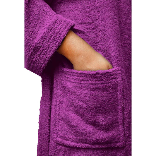 Bliss Kingdom Unisex Cotton Bathrobe for Men & Women – Soft & Absorbent Hooded Robe with  Pockets and Belt, Premium 100% Ring-Spun Cotton for Bathroom, Spa & Home Use