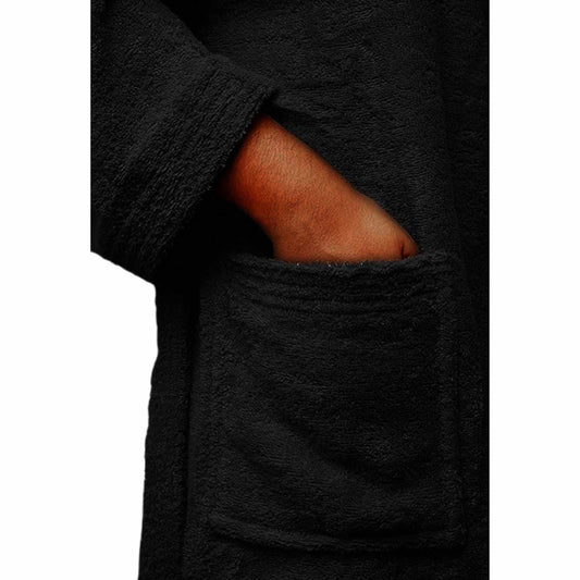 Bliss Kingdom Unisex Cotton Bathrobe for Men & Women – Soft & Absorbent Hooded Robe with  Pockets and Belt, Premium 100% Ring-Spun Cotton for Bathroom, Spa & Home Use