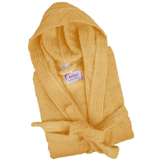 Bliss Kingdom Unisex Cotton Bathrobe for Men & Women – Soft & Absorbent Hooded Robe with  Pockets and Belt, Premium 100% Ring-Spun Cotton for Bathroom, Spa & Home Use