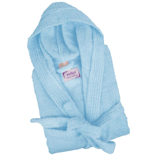 Bliss Kingdom Unisex Cotton Bathrobe for Men & Women – Soft & Absorbent Hooded Robe with  Pockets and Belt, Premium 100% Ring-Spun Cotton for Bathroom, Spa & Home Use