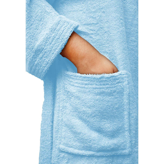 Bliss Kingdom Unisex Cotton Bathrobe for Men & Women – Soft & Absorbent Hooded Robe with  Pockets and Belt, Premium 100% Ring-Spun Cotton for Bathroom, Spa & Home Use